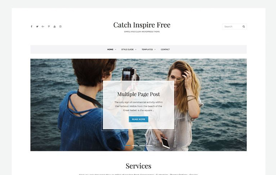 Catch Inspire -40+ Best Free Business WordPress Themes for 2020
