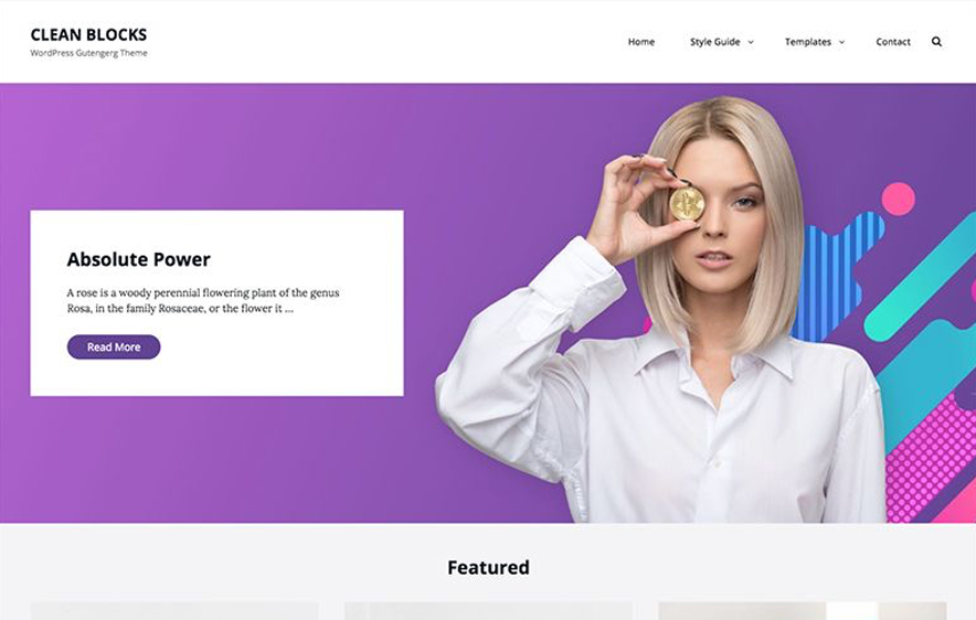 Clean - Blocks - 40+ Best Free Business WordPress Themes for 2020
