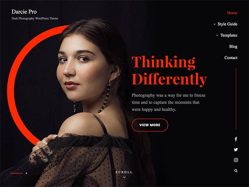 Darcie Pro Theme Our Top 10+ Free and Premium Photography WordPress Themes Collection 2024