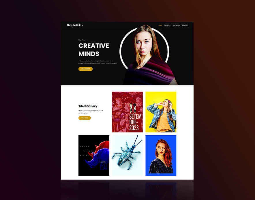 ElevateBiz Pro - Art and Photography WordPress Block Theme Demo